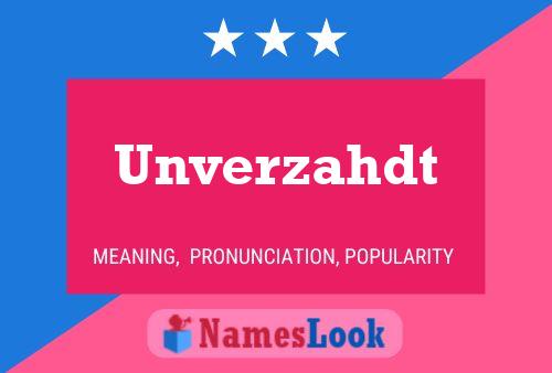 ملصق اسم Unverzahdt