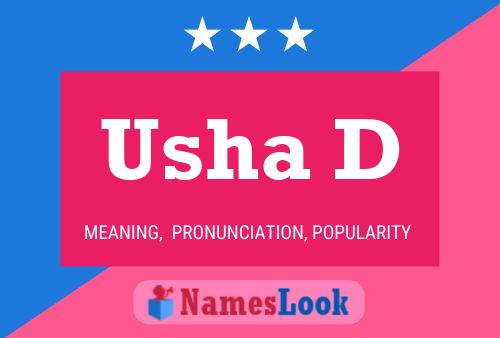 ملصق اسم Usha D