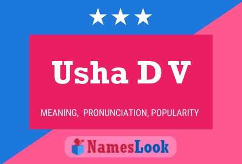 ملصق اسم Usha D V