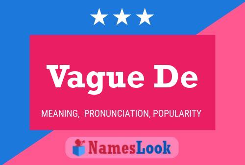 ملصق اسم Vague De