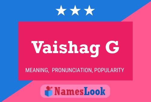 ملصق اسم Vaishag G