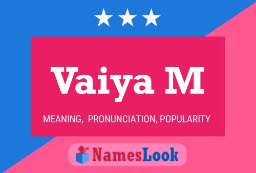 ملصق اسم Vaiya M