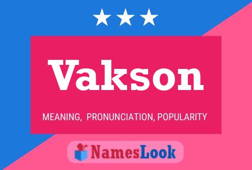 ملصق اسم Vakson