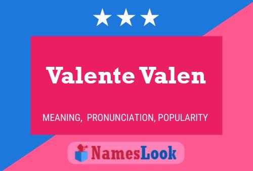 ملصق اسم Valente Valen