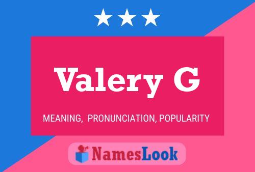 ملصق اسم Valery G