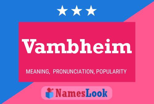 ملصق اسم Vambheim