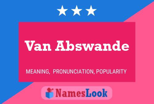 ملصق اسم Van Abswande