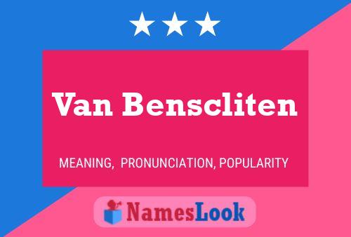 ملصق اسم Van Benscliten