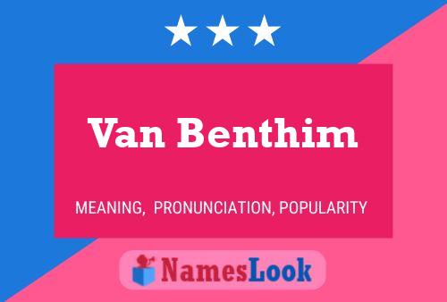 ملصق اسم Van Benthim