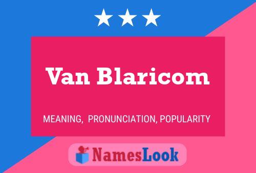 ملصق اسم Van Blaricom