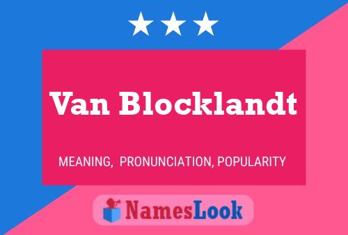 ملصق اسم Van Blocklandt