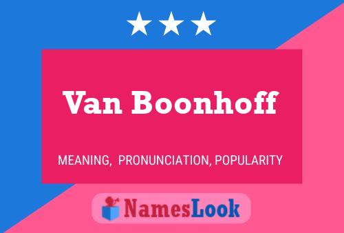 ملصق اسم Van Boonhoff