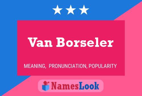 ملصق اسم Van Borseler