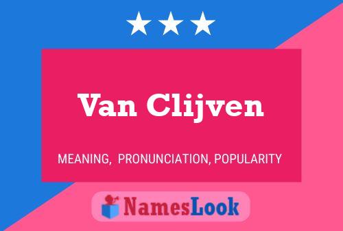 ملصق اسم Van Clijven