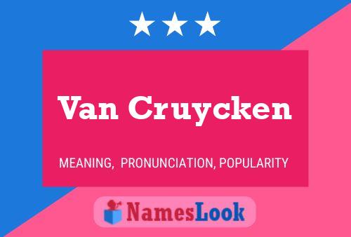 ملصق اسم Van Cruycken