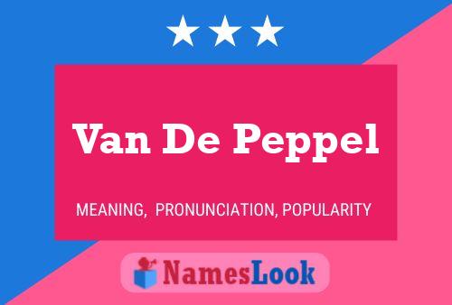 ملصق اسم Van De Peppel