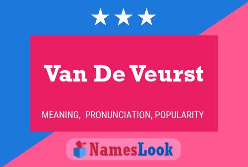 ملصق اسم Van De Veurst