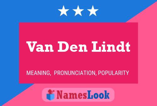 ملصق اسم Van Den Lindt