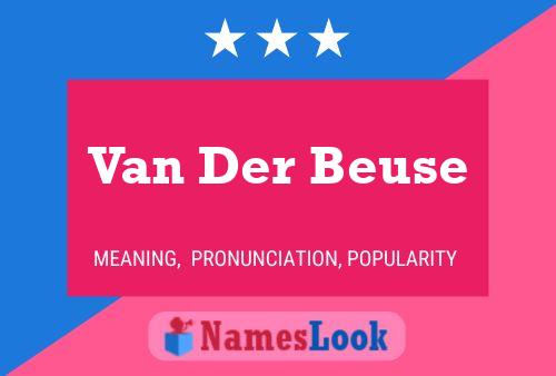 ملصق اسم Van Der Beuse