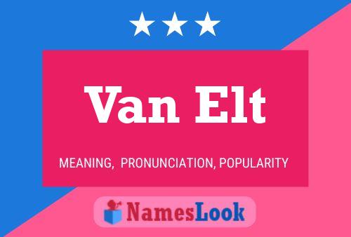 ملصق اسم Van Elt