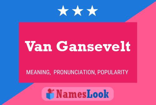 ملصق اسم Van Gansevelt