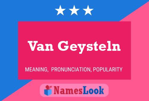 ملصق اسم Van Geysteln