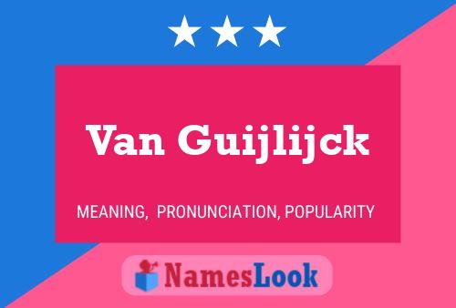 ملصق اسم Van Guijlijck