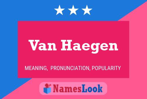 ملصق اسم Van Haegen