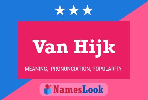 ملصق اسم Van Hijk