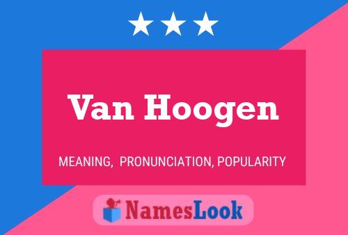 ملصق اسم Van Hoogen