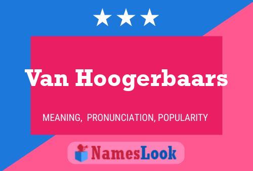 ملصق اسم Van Hoogerbaars