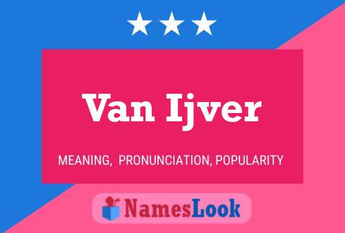 ملصق اسم Van Ijver