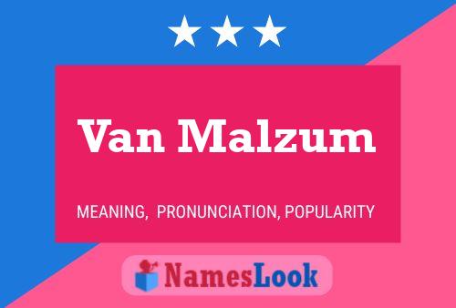 ملصق اسم Van Malzum