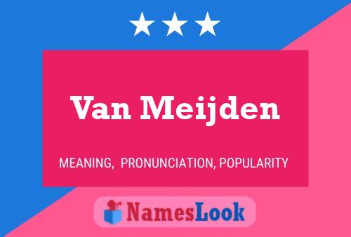 ملصق اسم Van Meijden