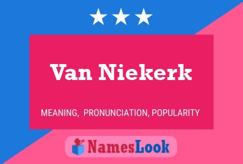 ملصق اسم Van Niekerk