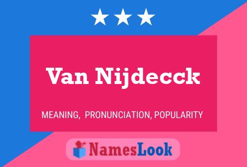 ملصق اسم Van Nijdecck