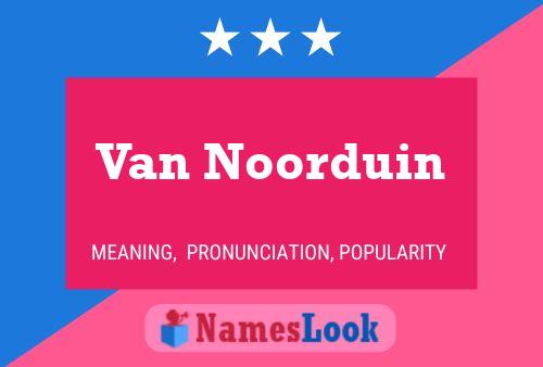 ملصق اسم Van Noorduin