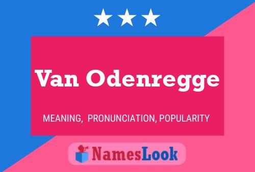 ملصق اسم Van Odenregge