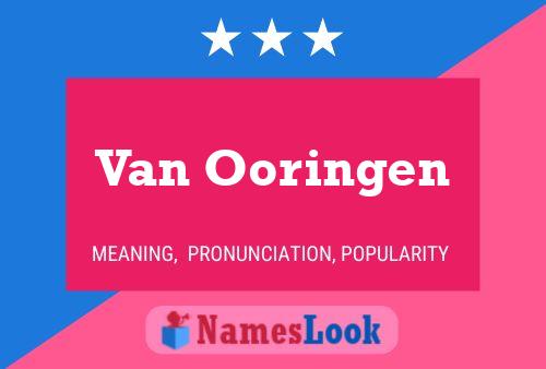 ملصق اسم Van Ooringen