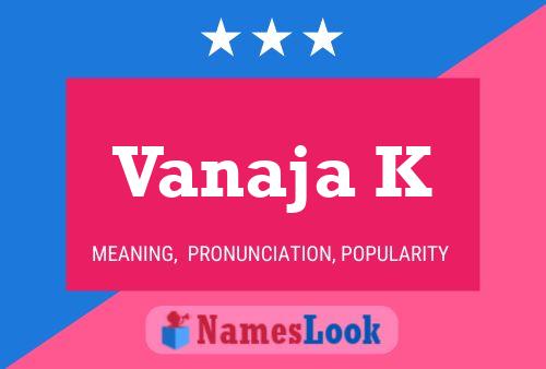 ملصق اسم Vanaja K