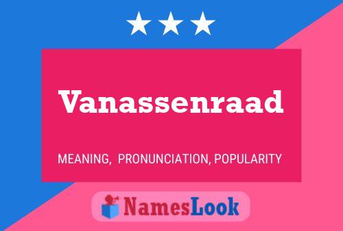 ملصق اسم Vanassenraad