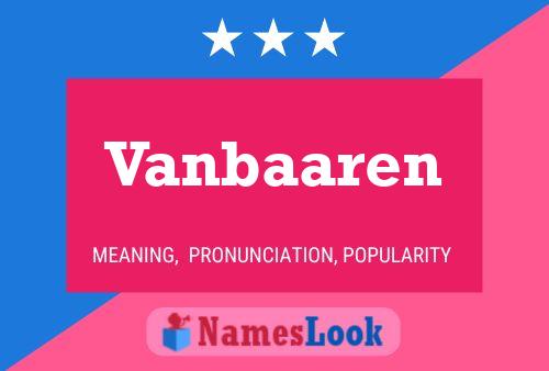 ملصق اسم Vanbaaren