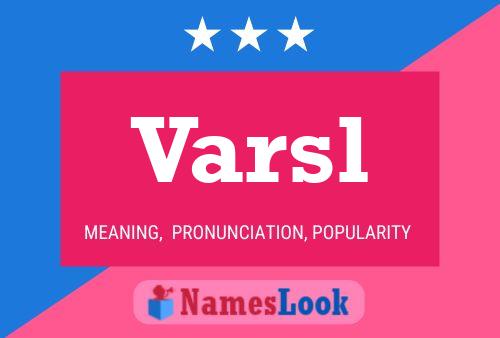 ملصق اسم Varsl