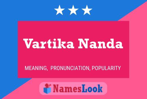 ملصق اسم Vartika Nanda