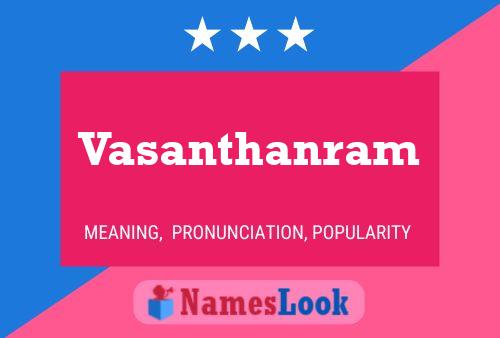 ملصق اسم Vasanthanram