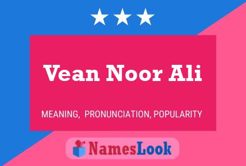 ملصق اسم Vean Noor Ali