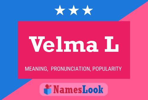 ملصق اسم Velma L