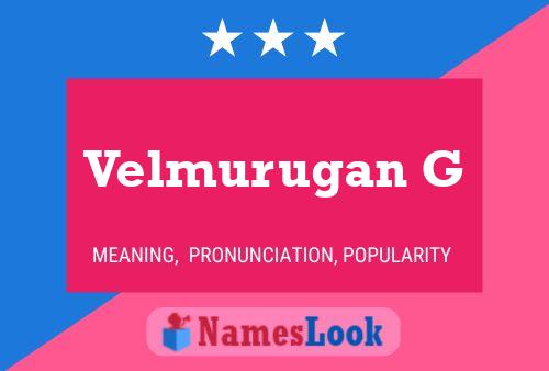 ملصق اسم Velmurugan G