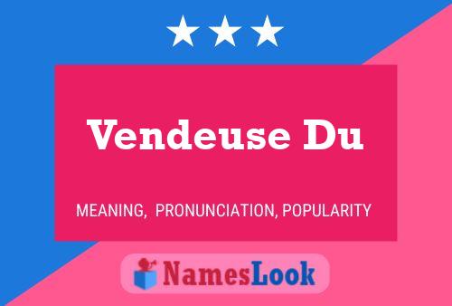 ملصق اسم Vendeuse Du