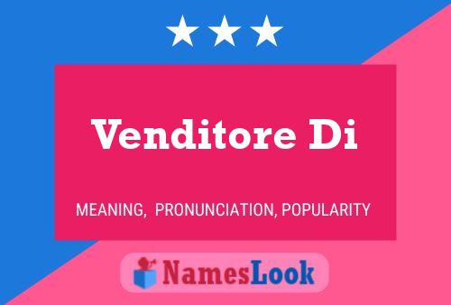 ملصق اسم Venditore Di